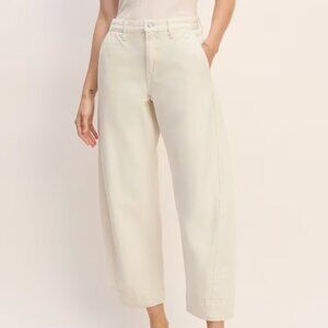 NEW Everlane The Summer Barrel Jean Womens 31 Ecru